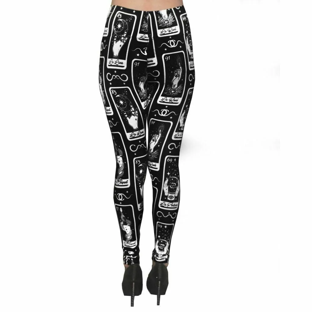 La Fortune Tarot Card High Waist Womens Leggings