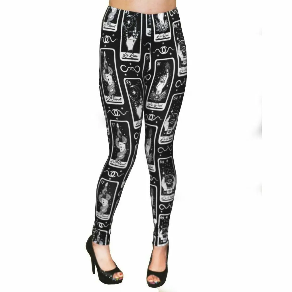 La Fortune Tarot Card High Waist Womens Leggings