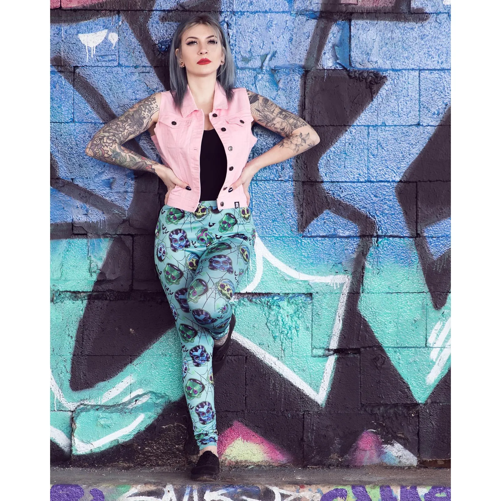 Monster Masks Womens Leggings